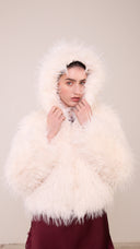 Pelliccia ECO Donna con cappuccio taglia UNICA 00C25116