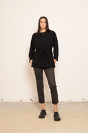 Maglia donna manica lunga con cordino regolabile 26S582