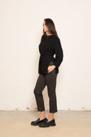 Maglia donna manica lunga con cordino regolabile 26S582