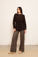 Maglia donna manica lunga con cordino regolabile 26S582