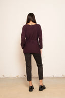 Maglia donna manica lunga con cordino regolabile 26S582