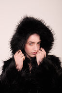 Pelliccia ECO Donna con cappuccio taglia UNICA 00C25116