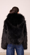 Pelliccia ECO Donna con cappuccio taglia UNICA 00C25116