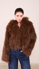 Pelliccia ECO Donna con cappuccio taglia UNICA 00C25116