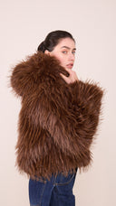 Pelliccia ECO Donna con cappuccio taglia UNICA 00C25116