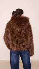 Pelliccia ECO Donna con cappuccio taglia UNICA 00C25116