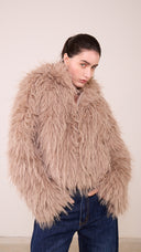 Pelliccia ECO Donna con cappuccio taglia UNICA 00C25116