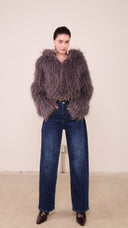 Pelliccia ECO Donna con cappuccio taglia UNICA 00C25116