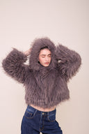 Pelliccia ECO Donna con cappuccio taglia UNICA 00C25116